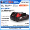 Compact 18V 3Ah 2.5Ah 2Ah 1.5Ah Li-ion Battery Compatible Milwaukee M18 B2 48-11-1815 48-11-1820 48-11-1835