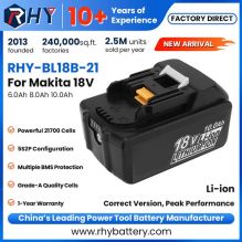 Upgraded 18V 6.0Ah 8.0Ah 10.0Ah High Output Li‑Ion Battery For Makita LXT 18V Power Tools BL1860B BL1880B