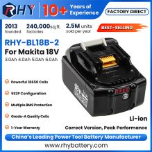 18V Lithium‑Ion Battery 3Ah 4Ah 5Ah 6Ah For Makita LXT Power Tools BL1830B BL1840B BL1850B BL1860B