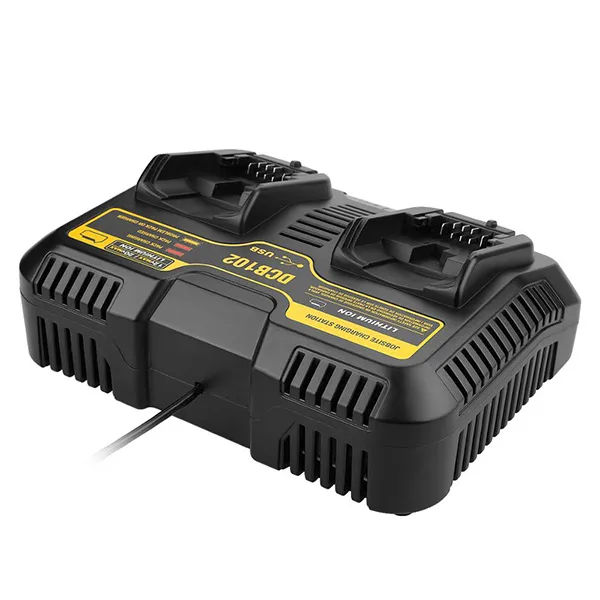 12V 14.4V 18V 20V Dual-Port Charger DCB102 For Dewalt Cordless Drill Power Tool Battery