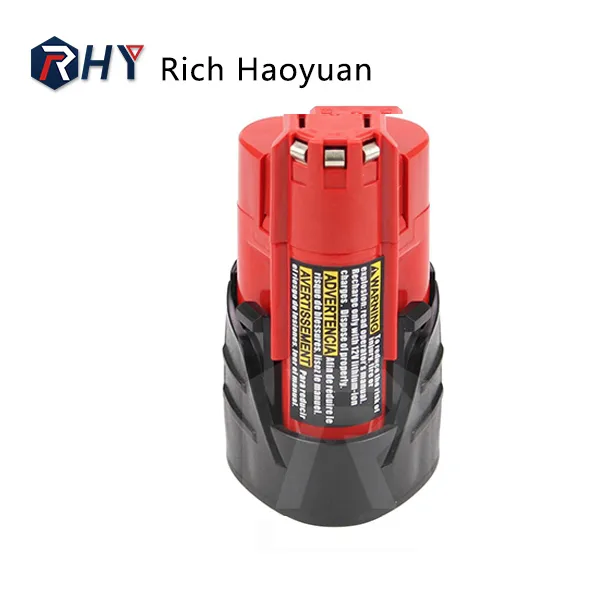 10.8V 12V 1.5Ah 2.0Ah 2.5Ah 3.0Ah Li-ion Battery Replacement for Milwaukee M12 B2 B3 48-11-2401 48-59-2420 48-11-2430