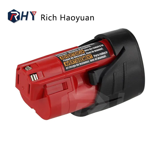 10.8V 12V 1.5Ah 2.0Ah 2.5Ah 3.0Ah Li-ion Battery Replacement for Milwaukee M12 B2 B3 48-11-2401 48-59-2420 48-11-2430