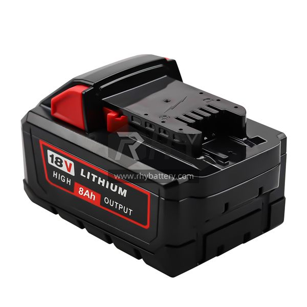 High Output 18V 6Ah 8Ah 10Ah Li-Ion Compatible Battery Replacement For Milwaukee M18 HB8 HB6 48-11-1880 48-11-1865