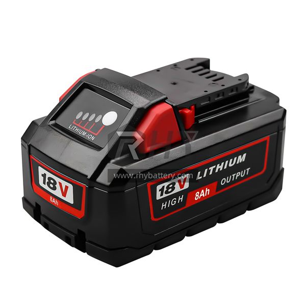 High Output 18V 6Ah 8Ah 10Ah Li-Ion Compatible Battery Replacement For Milwaukee M18 HB8 HB6 48-11-1880 48-11-1865