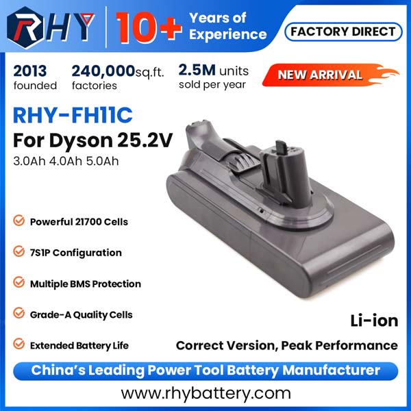 Replacement 4000mAh 25.2V Dyson V11 Battery For Dyson Absolute Extra, Fluffy Extra, Torque Drive