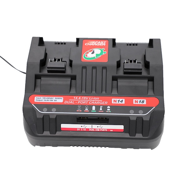 Dual-Bay Rapid Charger For Milwaukee M18 Battery System Replacement M18 DFC 48-59-1802