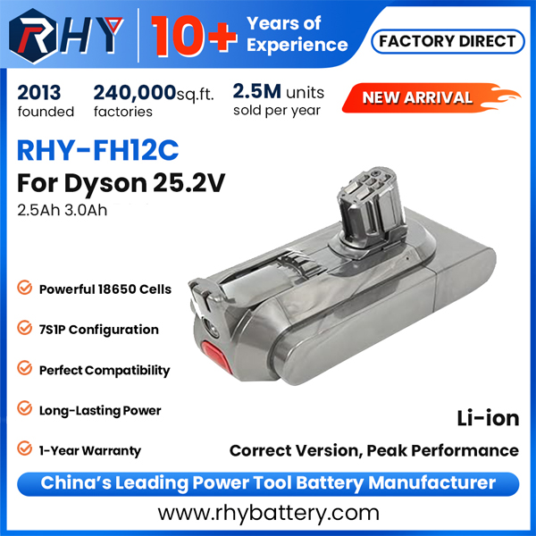 Real Perfect Compatibility Dyson 25.2V 2.5Ah 3.0Ah Li-ion Battery 965470-01 484607 Replacement For V12 Detect Slim