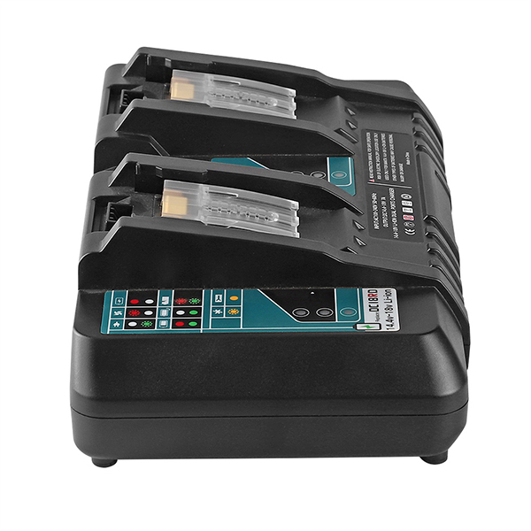 Dual Port Rapid Lithium ion Optimum Charger for Makita LXT 14.4V-18V Battery DC18RD 7A Max with Fans