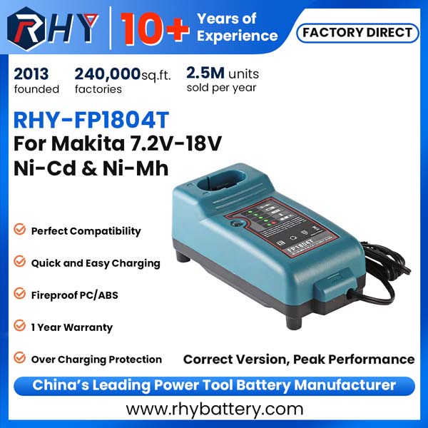 Battery Charger For Makita 7.2V-18V Ni-MH & Ni-Cd Batteries Pod Style DC1804 DC1804F DC1414