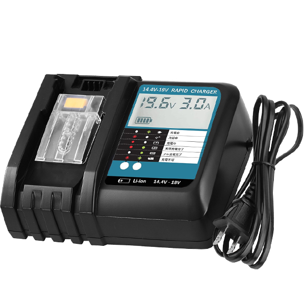 Compatible Li-ion Battery Charger with LCD Screen Display for Makita LXT 14.4V-18V Batteries DC18RF