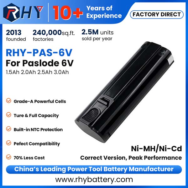 6V 1.5Ah 2Ah 2.5Ah 3Ah Ni-MH & Ni-Cd Battery for Paslode Power Tools 404717 100351711 