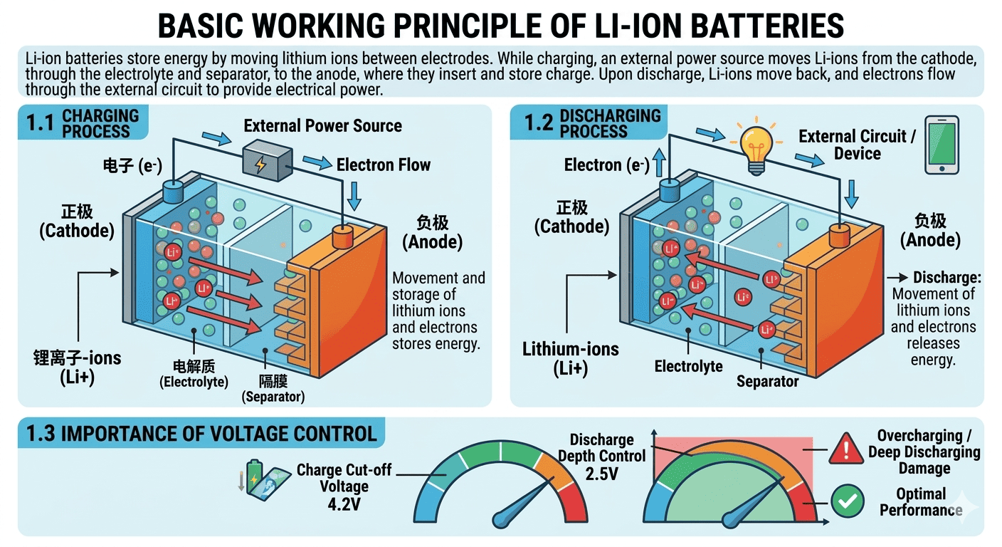 Understanding Lithium-ion Batteries: Principles, Materials, and Manufacturing Process